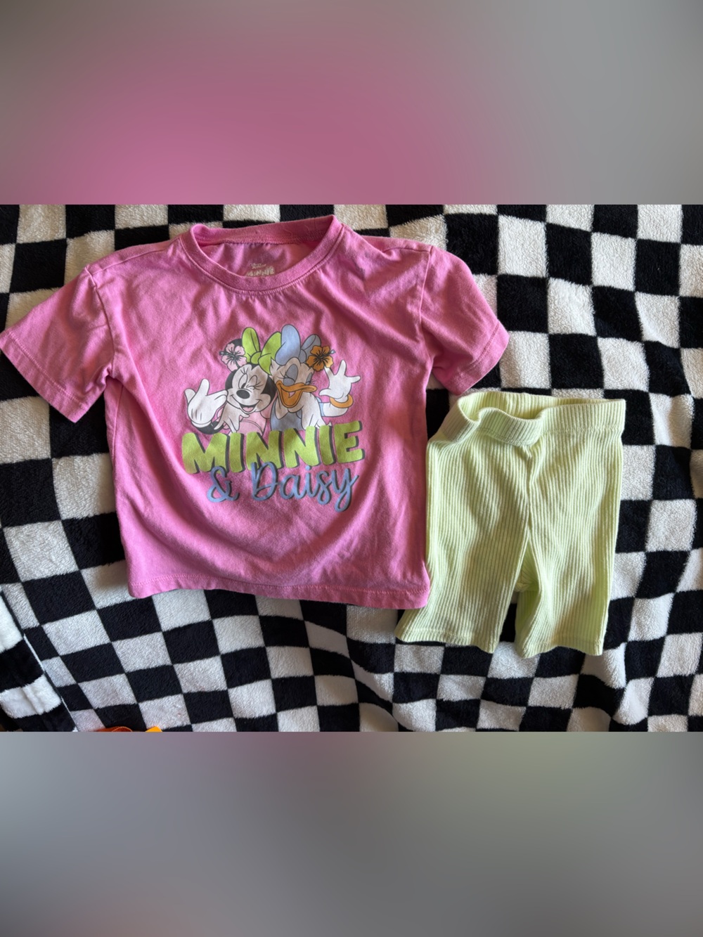 3T Minnie Mouse summer outfit (stain on sleeve)